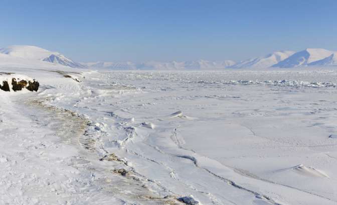 Sneeuwlandschap in Spitsbergen