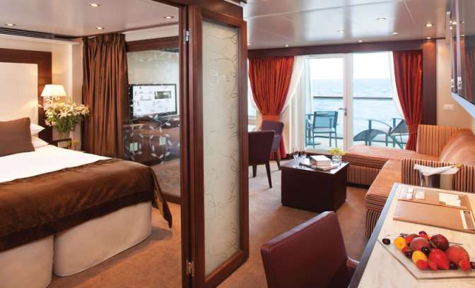 Seabourn Sojourn suite met uitzicht op zee