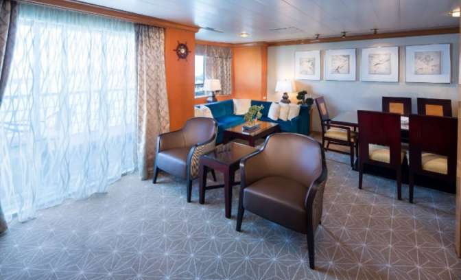 De penthouse suite op de Rotterdam van Holland America Line