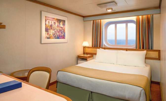 Een buitenhut op de Emerald Princess van Princess Cruises