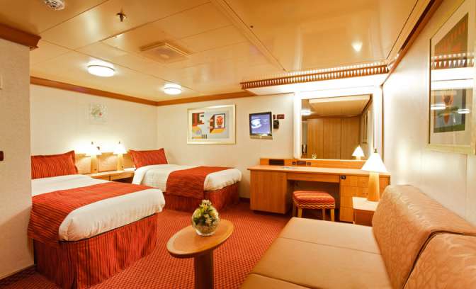 Een binnenhut op de Costa Luminosa