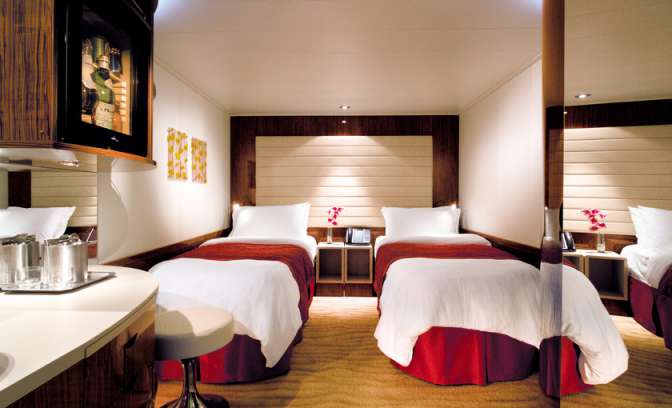 Een binnenhut op de Norwegian Epic van NCL