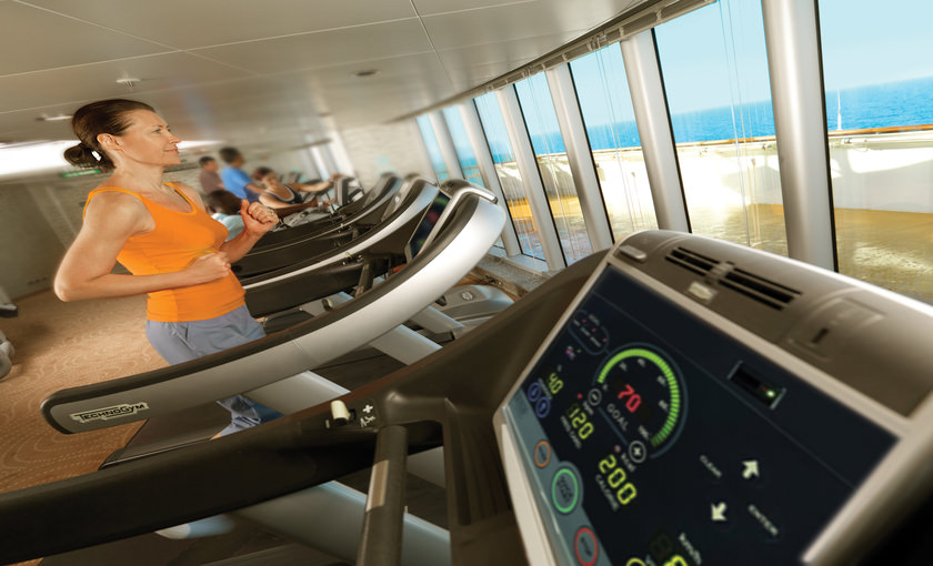 De sportschool op de Queen Elizabeth