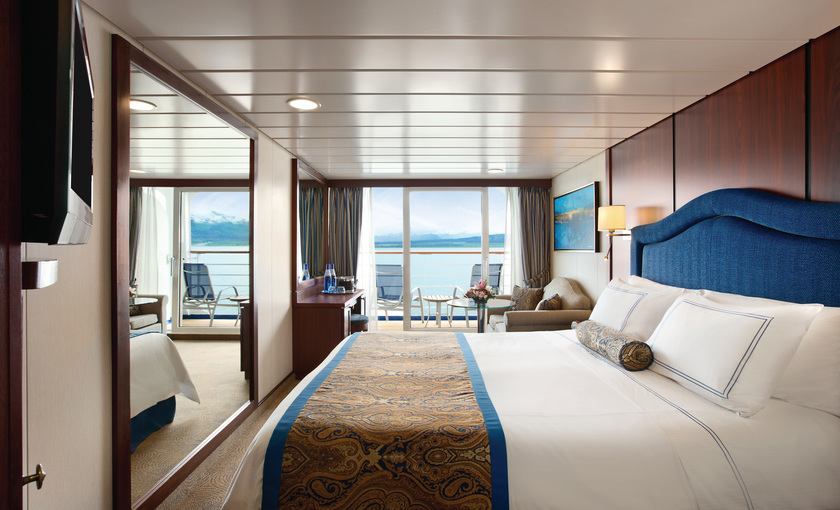 Een balkonhut op de Oceania Sirena can Oceania Cruises