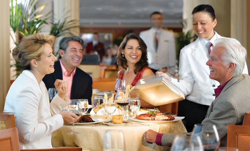 Italiaans restaurant aan boord van Oceania Sirena