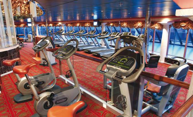 Het fitnesscentrum op de Costa Mediterranea