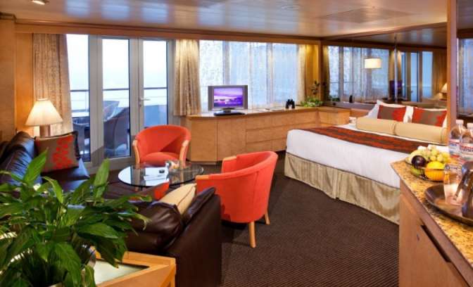 De deluxe veranda suite van Holland America Line