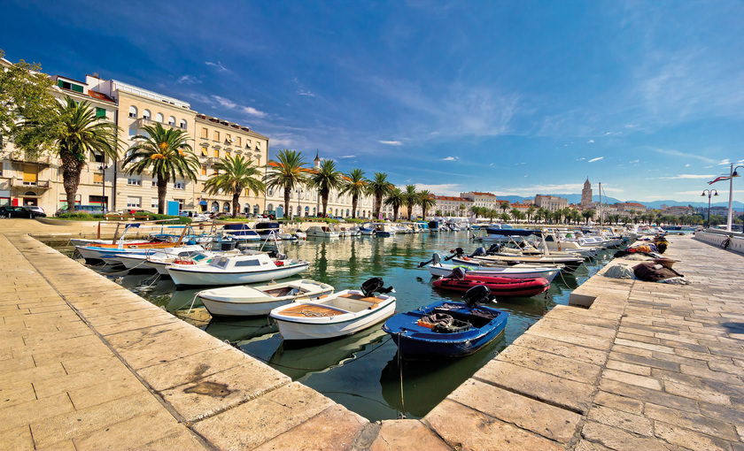 Een kleine haven in Split